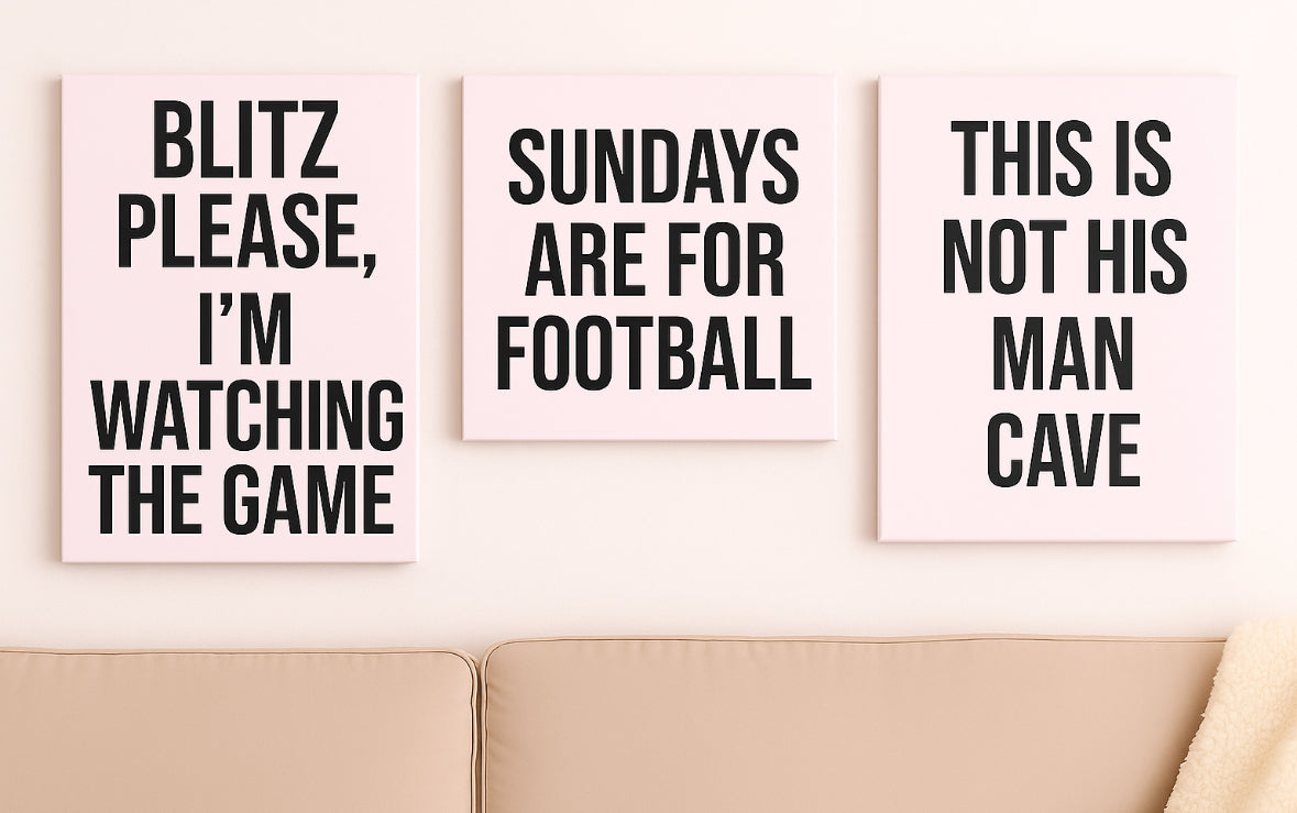 Game Day Wall Art Set – All 3 Wooden Signs