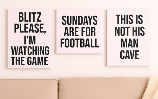 Game Day Wall Art Set – All 3 Wooden Signs